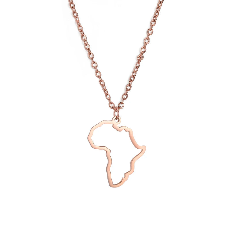 Africa Map Pendant Necklace / Colar com pingente de mapa de África