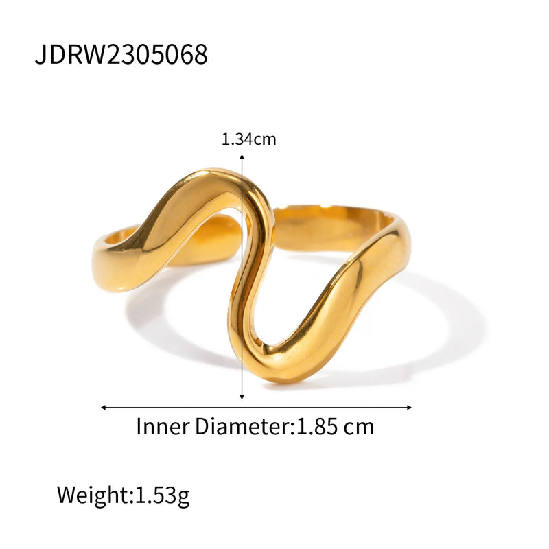 Aneis - Coleção Sereia PVD Real Gold 18K Plated