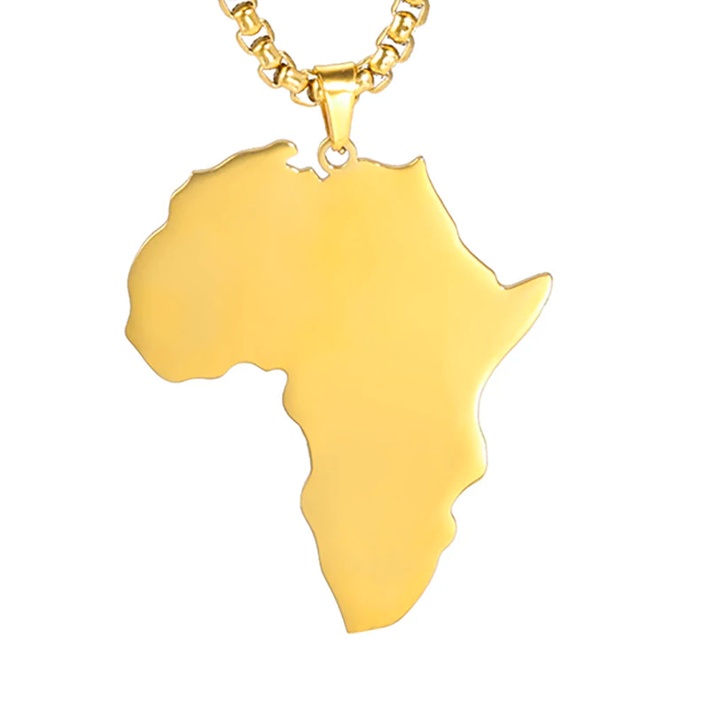 Africa Map Pendant Necklace / Colar com pingente de mapa de África