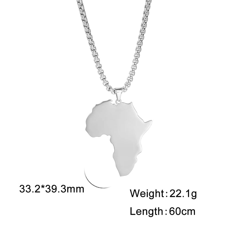 Africa Map Pendant Necklace / Colar com pingente de mapa de África