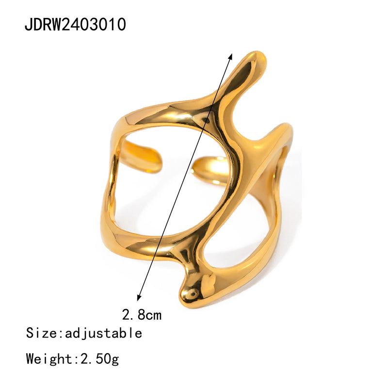 Aneis - Coleção Sereia PVD Real Gold 18K Plated