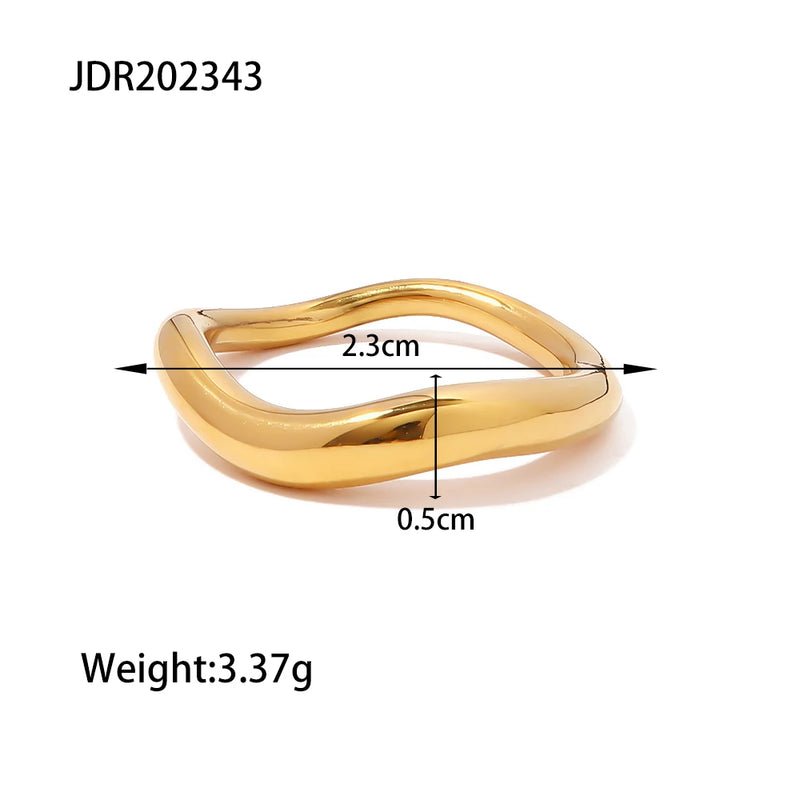 Aneis - Coleção Sereia PVD Real Gold 18K Plated