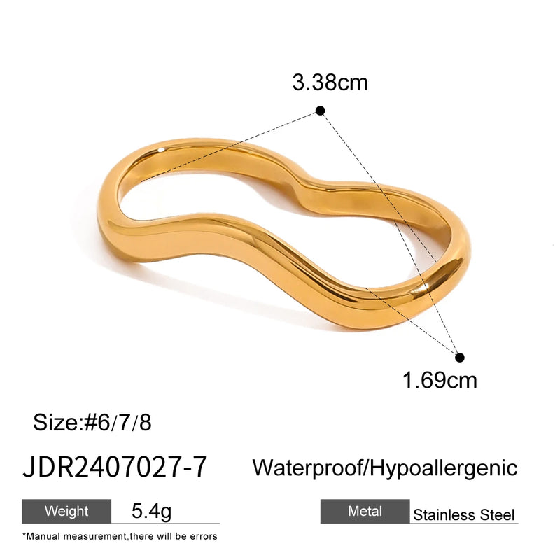 Aneis - Coleção Sereia PVD Real Gold 18K Plated