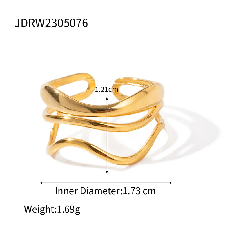 Aneis - Coleção Sereia PVD Real Gold 18K Plated
