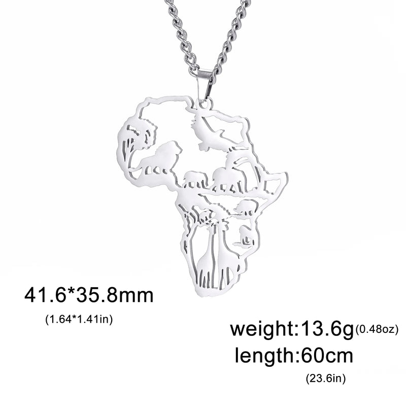 Africa Map Pendant Necklace / Colar com pingente de mapa de África