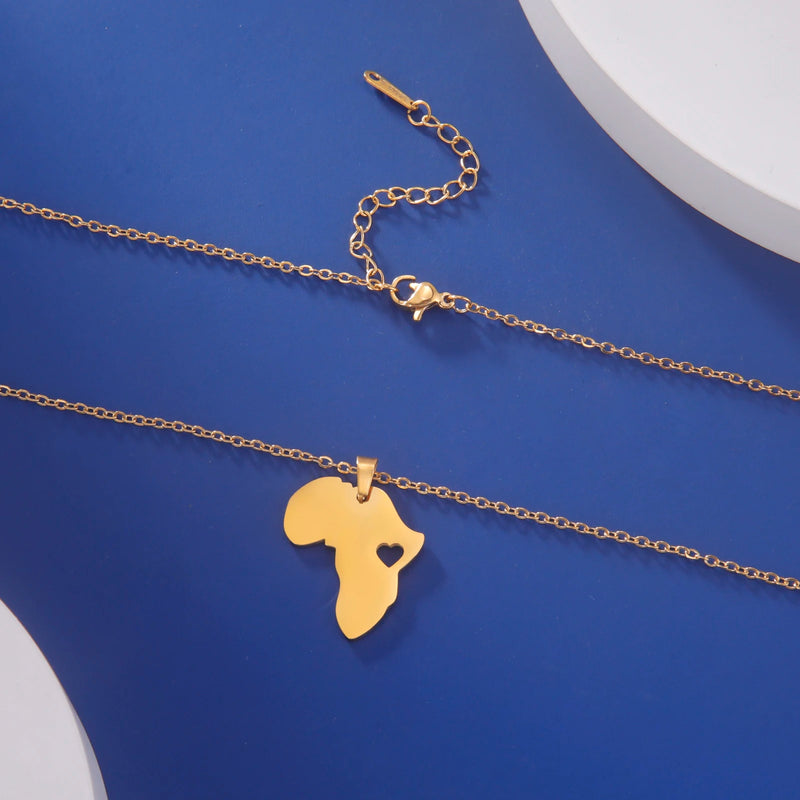 Africa Map Pendant Necklace / Colar com pingente de mapa de África