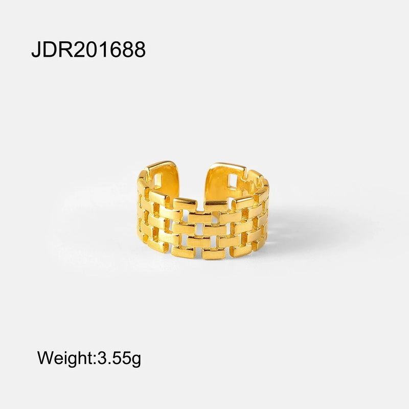 Aneis - Coleção Sereia PVD Real Gold 18K Plated