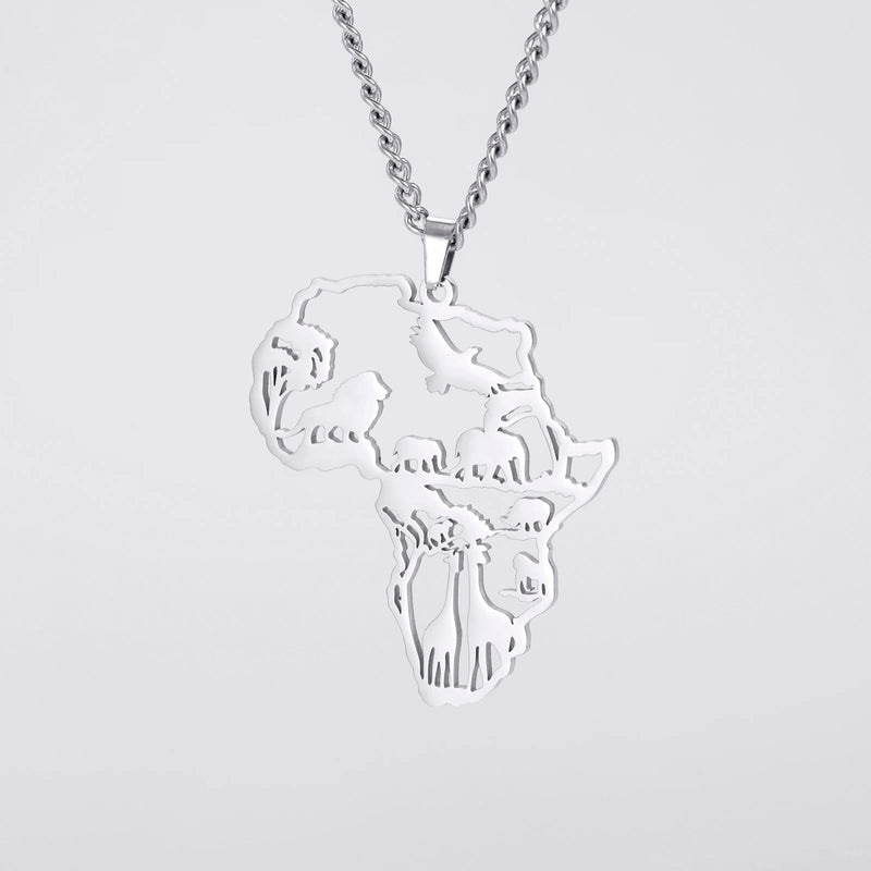 Africa Map Pendant Necklace / Colar com pingente de mapa de África