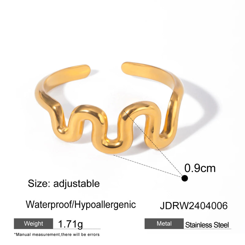 Aneis - Coleção Sereia PVD Real Gold 18K Plated