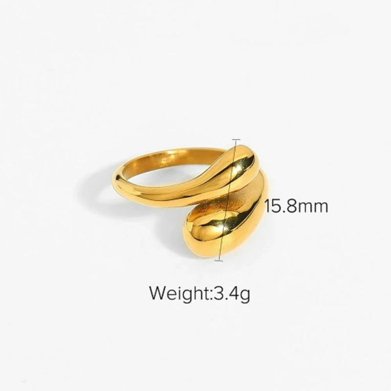 Aneis - Coleção Sereia PVD Real Gold 18K Plated